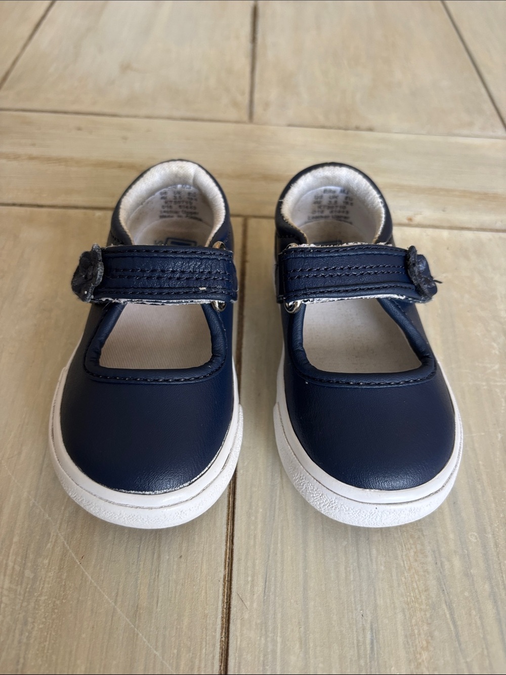 Keds Navy Blue Mary Jane Sneakers Leather Size 4 Baby